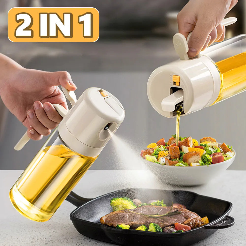 2 In 1 Oil Sprayer Bottle BBQ Oil Dispenser