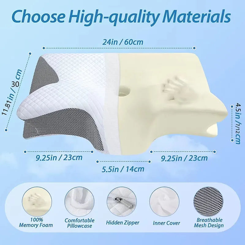 Single memory foam side sleeping pillow